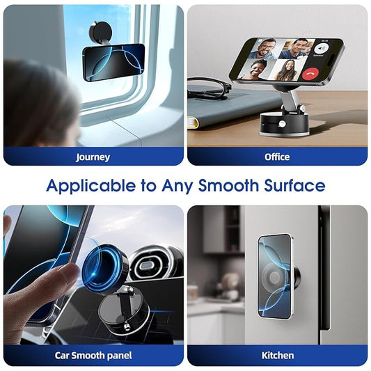 Adjustable Magnetic Phone Holder with 360° Rotation for Secure Smartphone Mounting