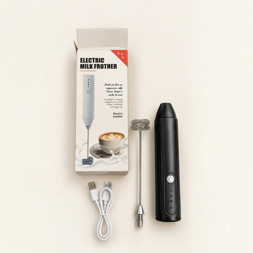 Electric Milk & Coffee Frother – Rechargeable Handheld