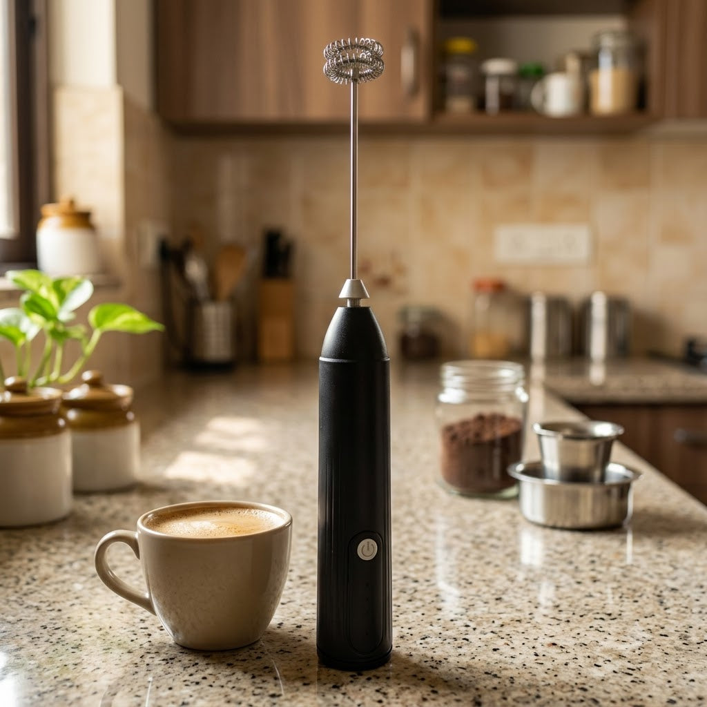 Electric Milk & Coffee Frother – Rechargeable Handheld