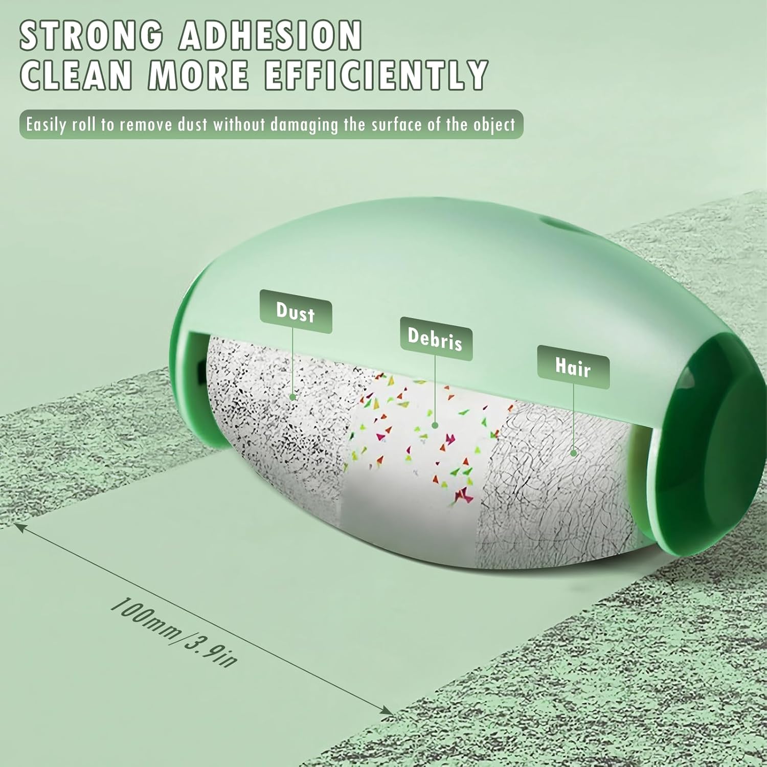 Reusable Sticky Gel Roller for Removing Hair, Dust and Small Debris.